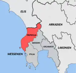 Die messenische Provinz Trifylia (bis 1997)