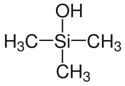 Struktur von Trimethylsilanol