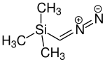 Strukturformel von Trimethylsilyldiazomethan