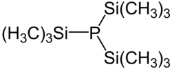 Strukturformel von Tris(trimethylsilyl)phosphan