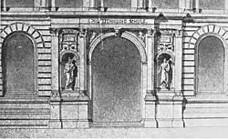 Hauptportal, Zeichnung von Alexander von Tritschler[3]