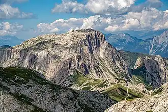 Blick vom Rosskofel auf den Trogkofel