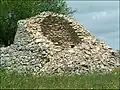 Seitenwand eines eingebrochenen Trullo