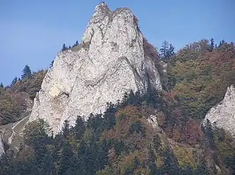 Blick von dem Ort Sromowce Niżne