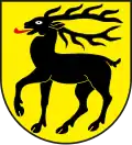 Redendes Wappen von Tschierv CH (Bündnerromanisch: Hirsch)