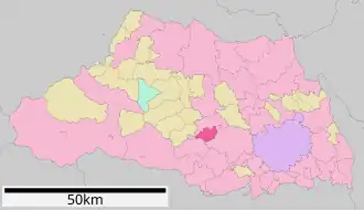 Lage Tsurugashimas in der Präfektur