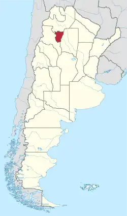 Lage der Provinz Tucumán