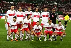 Die türkische Nationalmannschaft am 6.&nbsp;September 2011.