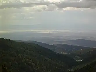 Blick auf das Tularosa-Becken aus den Sacramento Mountains