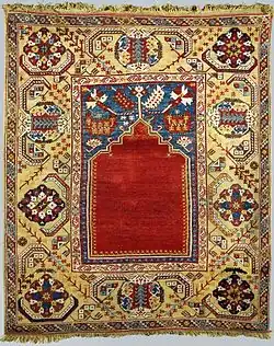 Linkes Bild: Siebenbürger Teppich, 18. Jahrhundert(?), Metropolitan Museum of Art Rechtes Bild: Siebenbürger Teppich, 17. Jh.