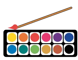 Farbanordnung im Deckfarbkasten nach DIN 5023