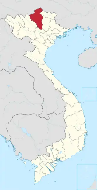 Karte von Vietnam mit der Provinz Tuyên Quang hervorgehoben