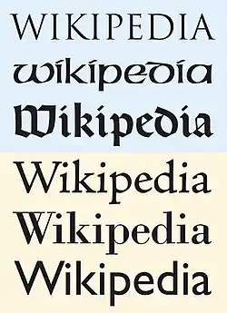 Buchstabenentwicklung mit modernen Druckschriften