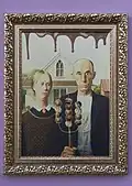 American Gothic mit Schokoladenpraline von 2017