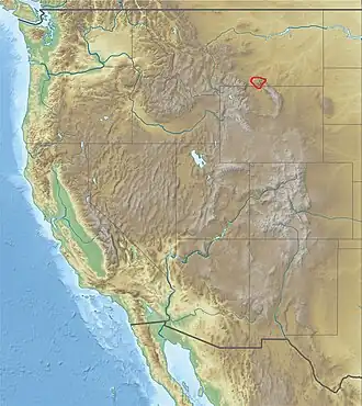 Lage der Pryor Mountains im Westen der Vereinigten Staaten