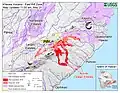 Karte der östlichen Grabenzone des Kīlauea am 20. Mai