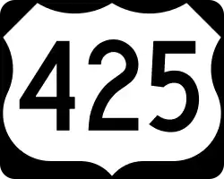 Straßenschild des U.S. Highways 425