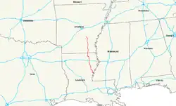 Karte des U.S. Highways 425