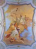 Deckenfresko: Die Kirche huldigt dem Glauben