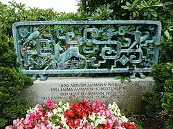 Reformierter Friedhof Langenthal, Bern. Familiengrab für Arthur Ammann-Christen (1890–1958), Ulrich Ammann-Schellenberg (1921–2006)