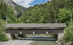 Gedeckte Holzbrücke von 1869 bei Innertkirchen