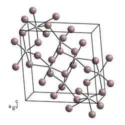 Kristallstruktur von Antimon(III)-selenid