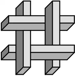 Unmögliche orthogonale Balken