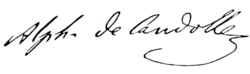 Unterschrift Alphonse Pyrame de Candolle (1806–1893)