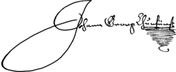Unterschrift Johann Georg II. (Sachsen) Kurfürst