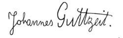 Unterschrift Johannes Friedrich Guttzeit (1853–1935)