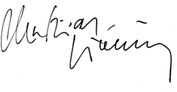 Unterschrift Mathias Richling deutscher Kabarettist