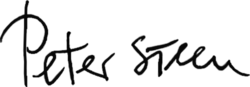 Unterschrift Peter Steen dänischer Schauspieler, Regisseur und Drehbuchautor