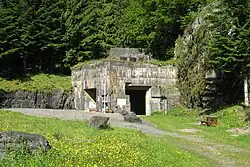 Der von den Zwangsarbeitern errichtete Tunneleingang