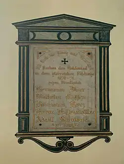 Gedächtnistafel Deutsch-Französischer Krieg