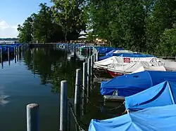 Schiffssteg in Niederuster am Greifensee
