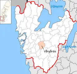 Lage der Gemeinde Vårgårda