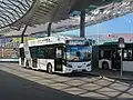VDL Citea im Test­einsatz beim Haupt­bahnhof (Frühjahr&nbsp;2022)