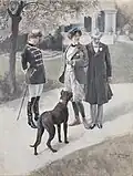 Anno 1950. Braut und Bräutigam Entwurfszeichnung von Oskar Bluhm (1902)