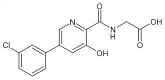 Strukturformel von Vadadustat