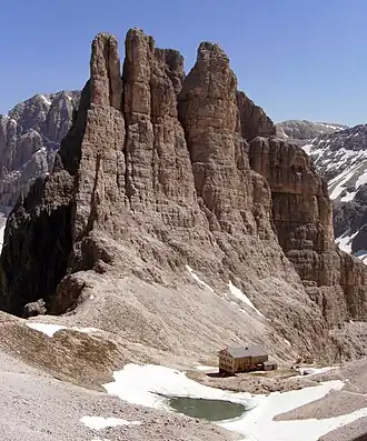 Die Vajolet-Türme vom Santnerpass