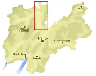 Karte von Val di Non – Nonsberg