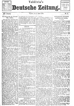 Valdivia’s Deutsche Zeitung, 15.&nbsp;März 1904