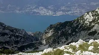 Blick ins Valdrittakar und den Gardasee.