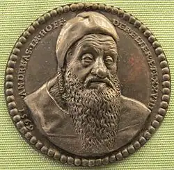 Andreas I. auf einer Medaille von Valentin Maler 1569