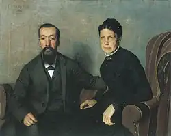 Félix Vallotton: Portrait des parents de l'artiste, deutsch: Porträt der Eltern des Künstlers, 1886, Depositum der Gottfried Keller-Stiftung, Inventarnummer GKS667[21]