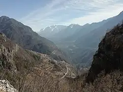 Ortsteile Dosso und Valmorbia mit der Caregagruppe im Hintergrund