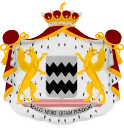 Gräfliches Wappen der niederländischen Familie van Reede