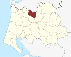 Lage des Kvong Sogn in der Varde Kommune