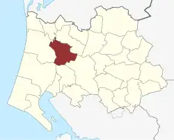 Lage des Ovtrup Sogn in der Varde Kommune