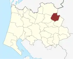 Lage des Skovlund Sogn in der Varde Kommune